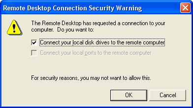 Remote Desktop Connection Security Warning